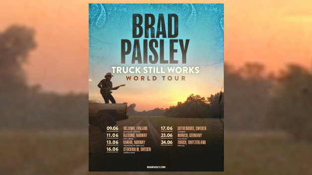 Brad Paisley’s Truck Still Works Tour heads for Europe in 2026